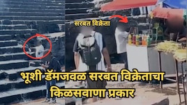 Viral Video: भूशी डॅमजवळ सरबत विक्रेताचा किळसवाणा प्रकार, पायऱ्यांवरुन कोसळणाऱ्या पाण्यातच... 