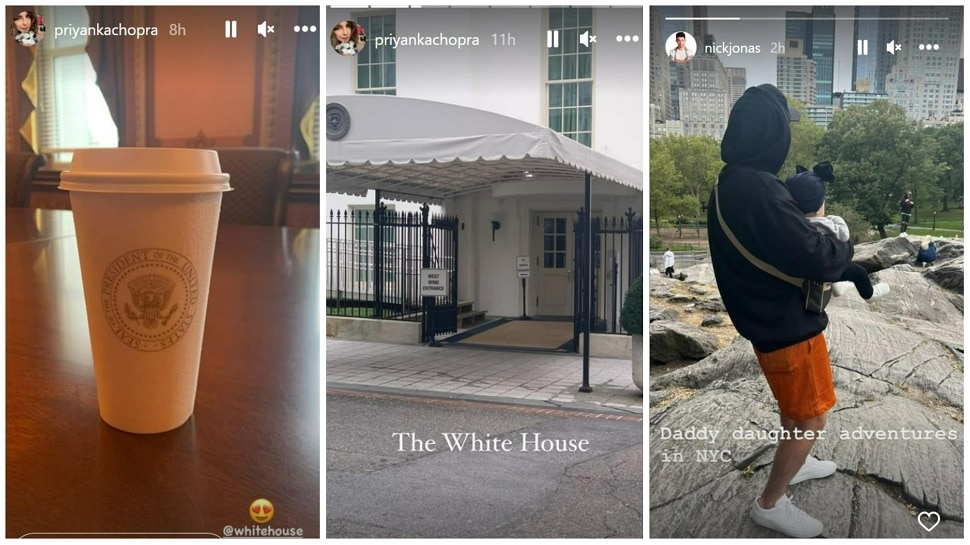 Priyanka Chopra Interviews Us Vice President Kamala Harris At White House While Nick Jonas Hangs Out With Daughter Malti Photos Viral 