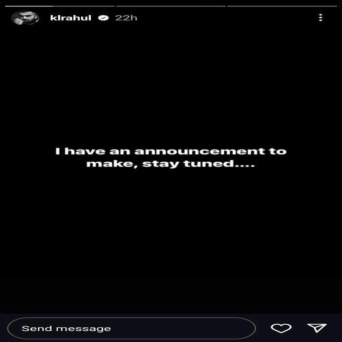 kl rahul social media post 