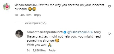 Samantha Ruth Prabhu slams troller over asking question on why she cheated on husband 