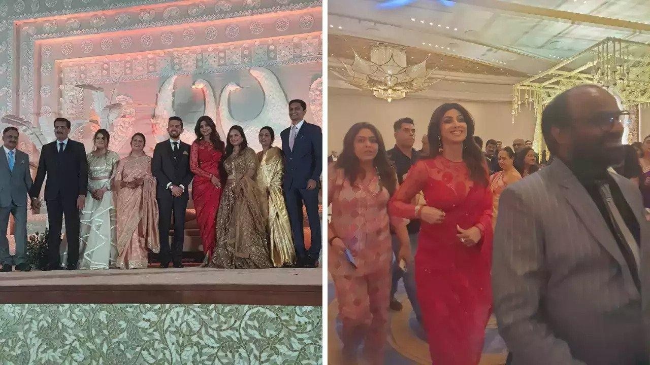 Salman Khan Ranveer Singh and Shilpa Shetty in Mumbai Commissioner Vivek Phansalkar s Daughter Wedding Photo