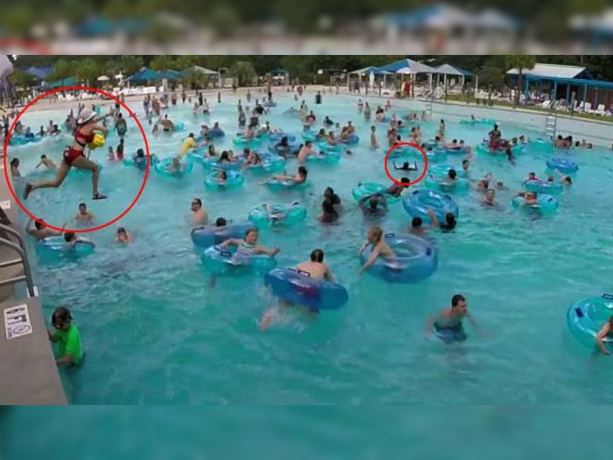 व्हिडिओ : स्विमिंग पूलमधला हा व्हिडिओ झालाय भलताच वायरल! title=