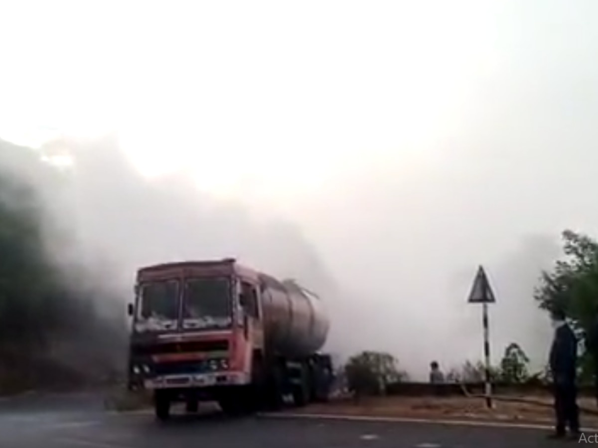 Karad Chiplun Highway Gas tanker accident