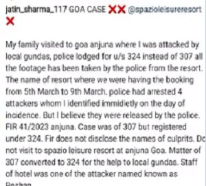 Goa news tourists attacked by locals with swords shocking video goes viral 
