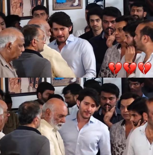 South indian Superstar Mahesh Babu crying like a child at Fathers funeral 