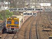 मुंबईकरांनो लक्ष द्या! पुढच्या सात दिवसांत तब्बल 500 लोकल रद्द,आत्ताच वाचा वेळापत्रक 