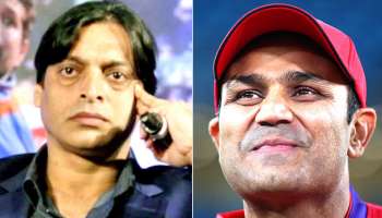 &#039;जेवढे तुझ्या डोक्यावर केस नाहीत, तेवढे...&#039; शोएब अख्तरचा सेहवागवर निशाणा