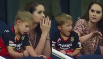 IPL 2021 : आई गं...!  निराश होऊन डिविलियर्सच्या लेकाची करामत; त्यालाच पडली महागात 
