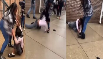 Girls Fight Video  : भररस्त्यात WWE चा थरार! भारतीय तरुणींना मागे टाकेल अशी विदेशी तरुणींची मारामारी