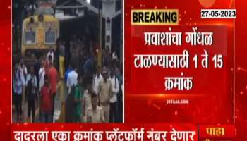 Dadar Western And Central Railway Station Platform Numbers to be changed 