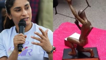 दिल्लीत पुन्हा &#039;दंगल&#039;..! पोलिसांनी रोखल्यावर विनेश फोगाटने रस्त्यावरच ठेवला अर्जून अवॉर्ड