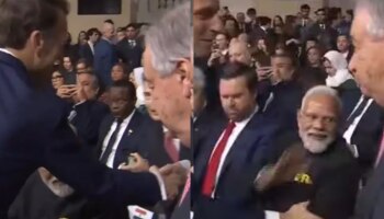 Fact Check: फ्रान्सचे राष्ट्राध्यक्ष इमॅन्युएल मॅक्रॉन यांनी जाणूनबुजून पंतप्रधान मोदींशी हात मिळवला नाही? जाणून घ्या सत्य  