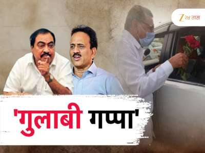तुमच्या या &#039;गुलाबी गप्पा&#039; कोणासोबत? महाजनांचा खडसेंना सवाल
