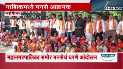 MNS Protest At Nashik Mahapalika For Various Demand
