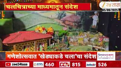 Social Messega In Ganpati Bappa Decoration In Alibaug