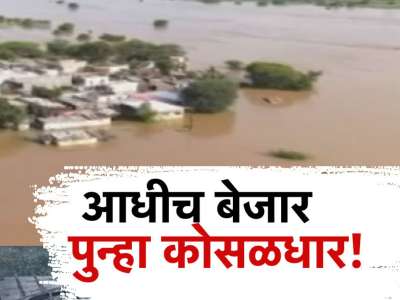 आधीच बेजार त्यात पुन्हा कोसळधार, संपूर्ण राज्यात पावसाचं थैमान, शेतकऱ्यांचं मोठं नुकसान