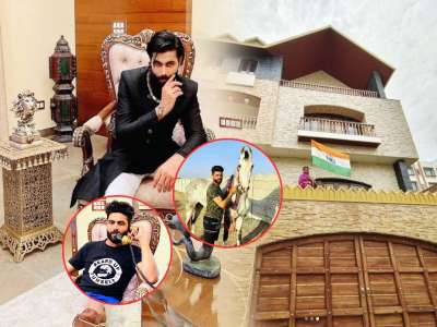 राजमहालापेक्षा कमी नाही रवींद्र जडेजाचा बंगला, फर्निचर पासून ते गार्डनपर्यंत सर्वच एकदम रॉयल, पाहा Inside Photos 