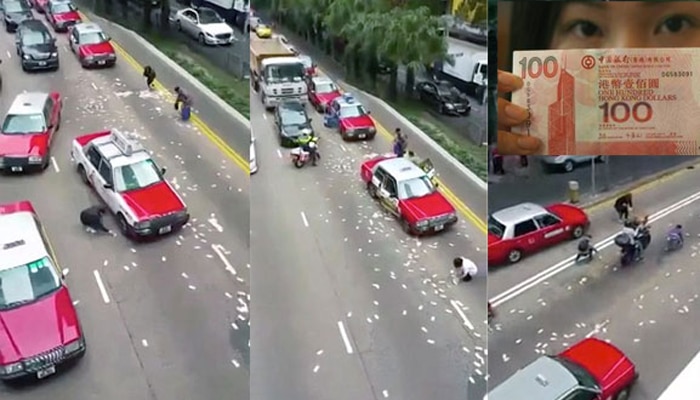 Video : रस्त्यावर जेव्हा उडू लागल्या कोट्यवधी रुपयांच्या नोटा...