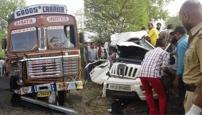 औरंगाबाद: स्कॉर्पियो-ट्रकच्या भीषण अपघातात ७ जण ठार, ३ जखमी