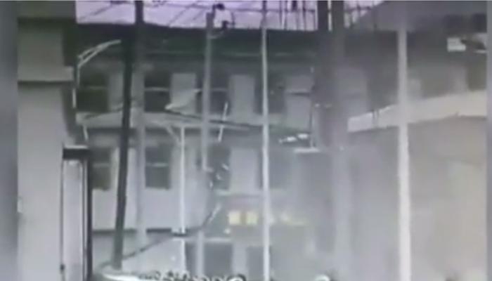 VIDEO - तिबेट भूकंप:  पत्त्याच्या बंगल्याप्रमाणे हालल्या इमारती