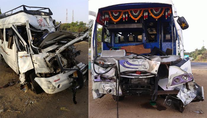 मुंबई-अहमदाबाद महामार्गावर लक्झरी-मिनीबसचा अपघात, ११ ठार २० जखमी