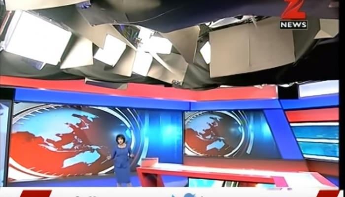 पाहा व्हिडिओ :  झी न्यूजच्या स्टुडिओत जाणवले भूकंपाचे झटके 