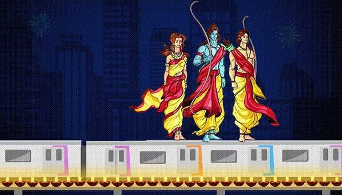 ...जेव्हा मुंबई मेट्रोच्या टपावरून प्रवास करताना दिसले राम, लक्ष्मण, सीता!