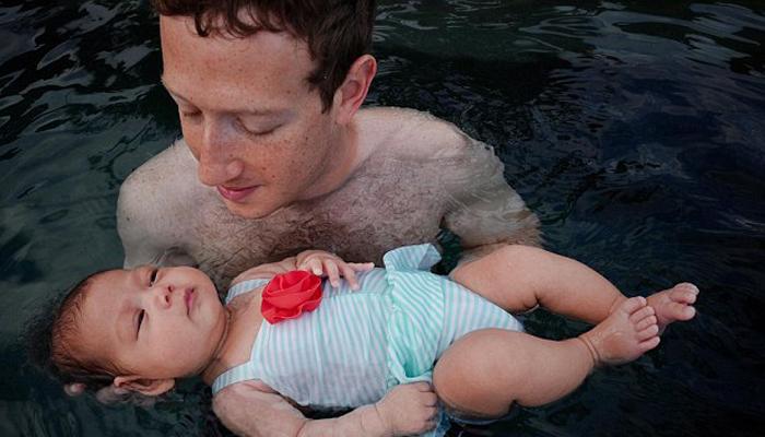 झुकरबर्गने शेअर केला मुलीचा पोहण्याचा फोटो