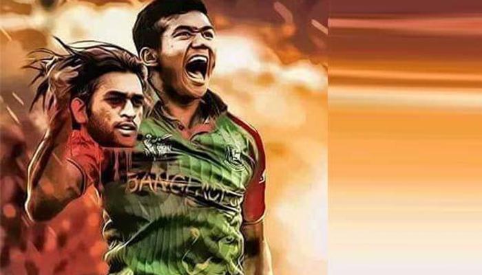 थिल्लरपणा... धोनीचं कापलेलं मुंडकं बांग्लादेशी खेळाडुच्या हातात!