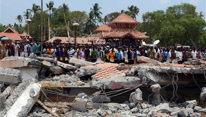 केरळ मंदिर दुर्घटना : पीडिताच्या शरीरातून काढले काँक्रीटचे अर्धा किलो तुकडे