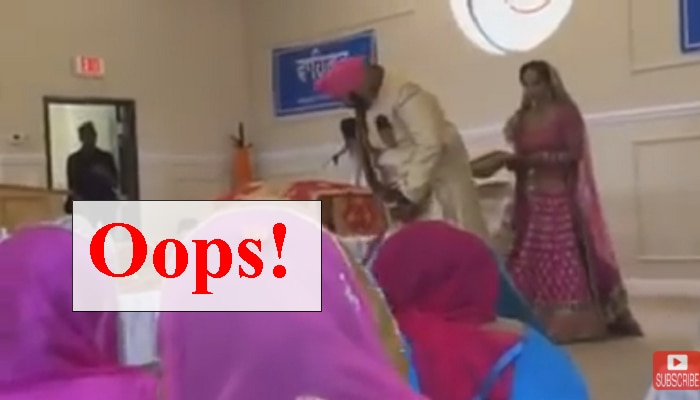 व्हिडिओ : पत्नीसोबत फेरे घेतानाच नवरदेवाचा चुडीदार निसटला आणि...