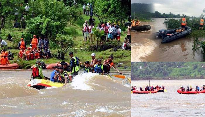 महाड पूल दुर्घटनेत ४२ जण बेपत्ता, १२ मृतदेह सापडलेत