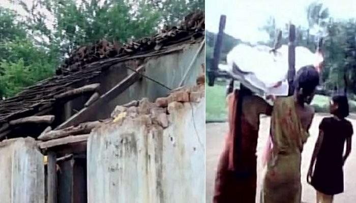 घराच्या छताची लाकडं काढून मुलींनी केले आईवर अंत्यसंस्कार