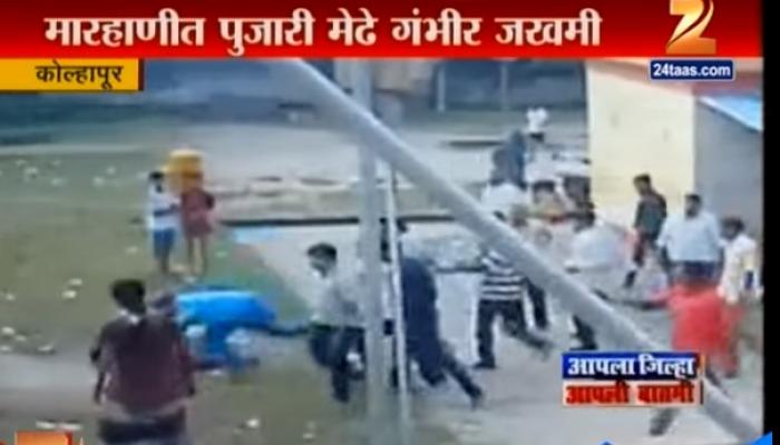 कोल्हापुरात रेणुका मंदिरात गुंडांकडून दान पेटीवर डल्ला, पुजाऱ्याला मारहाण