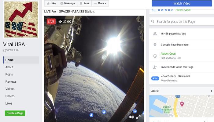 LIVE : आकाशातून नासाने केले फेसबूक लाइव्ह 