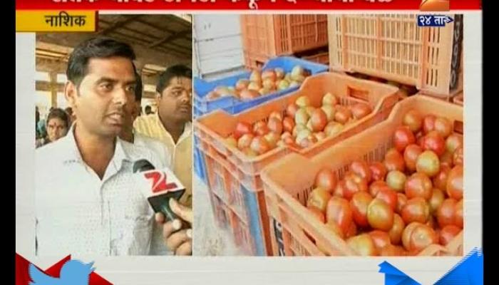 Nashik | Farmer Throws Tomato For Not Getting Better Price