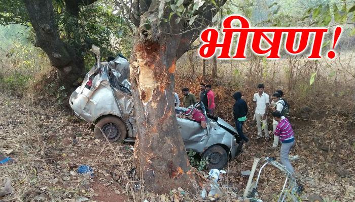 फोटो : मुंबई-गोवा महामार्गावर अपघात; सात जण जागीच ठार