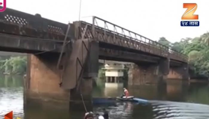 गोवा सावर्डे पूल दुर्घनेत दोघांचा मृत्यू, ३५ जणांना वाचविण्यात यश