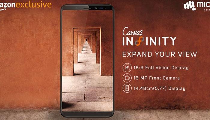 मायक्रोमॅक्सचा नवा Canvas Infinity स्मार्टफोन लॉन्च, जाणून घ्या किंमत आणि फिचर्स