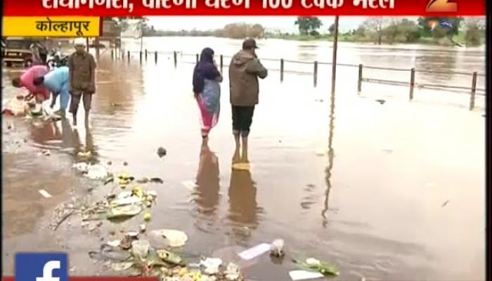 कोल्हापुरात पावसाचा जोर कायम, पंचगंगेच पाणी पात्राबाहेर