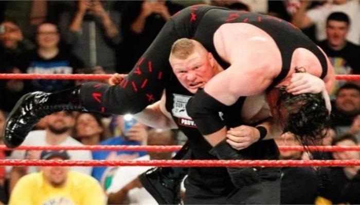 WWE: ब्रॉक लेस्नरने अवघ्या ३५ सेकंदात केनला केले पराभूत (व्हिडिओ)