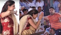 सपना चौधऱीच्या शोमध्ये फॅन्सचा तुफान डान्स, मंचावरून जोडले हात...