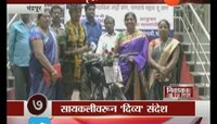 चंद्रपूर- दिव्यांग सायकलपटूचा अनोखा संदेश