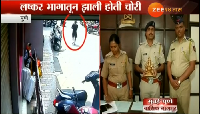 VIDEO : 'गणपती'चोर दोन तासांत पोलिसांच्या ताब्यात  