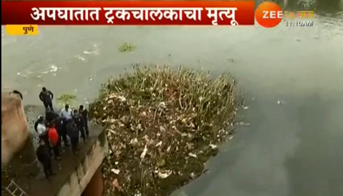कठडा तोडून ट्रल नदीत कोसळला, एक ठार 