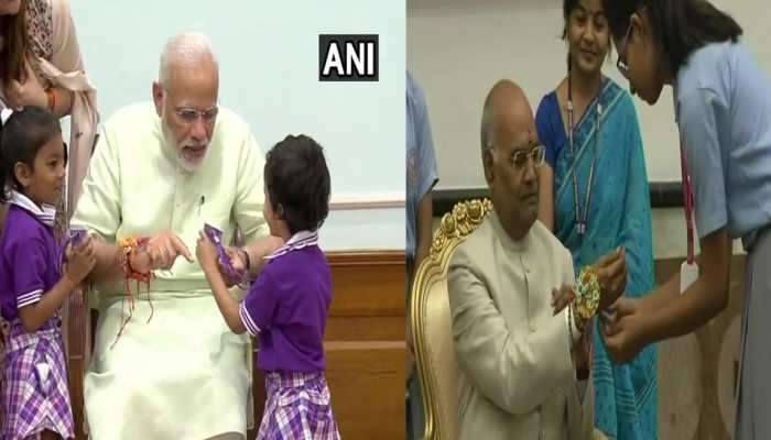 चिमुकल्यांसह राष्ट्रपती आणि पंतप्रधानांंनी साजरा केला रक्षाबंधनाचा सण 