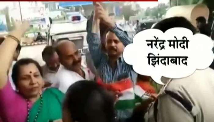 Congress workers says Rahul Gandhi Murdabad in Bharat band andolan