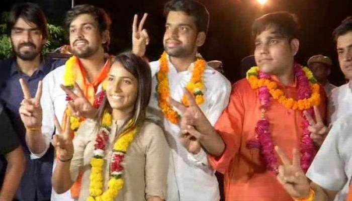 दिल्ली विद्यापीठावर अभाविपचा झेंडा; NSUI च्या पदरात  केवळ एकच जागा