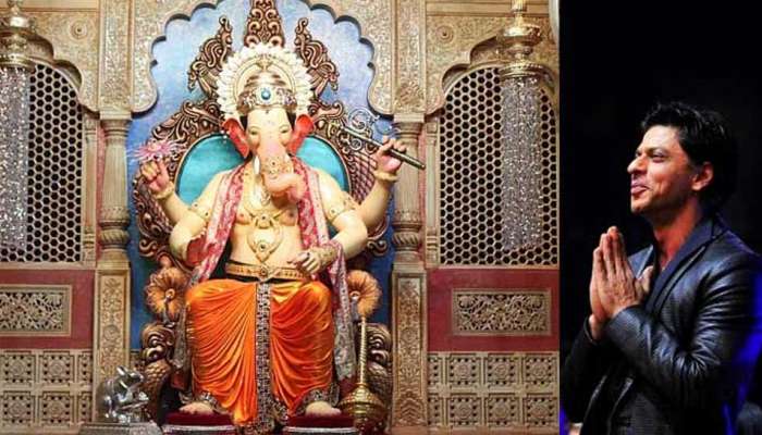 शाहरूख खानच्या घरी बाप्पा, नेटीझन्सने विचारले असले प्रश्न 