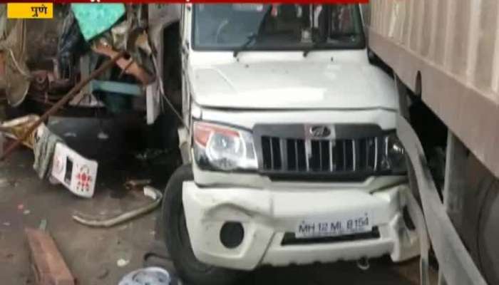 Pune Satara Highway 02 Containers And Bolero Jeep Accident